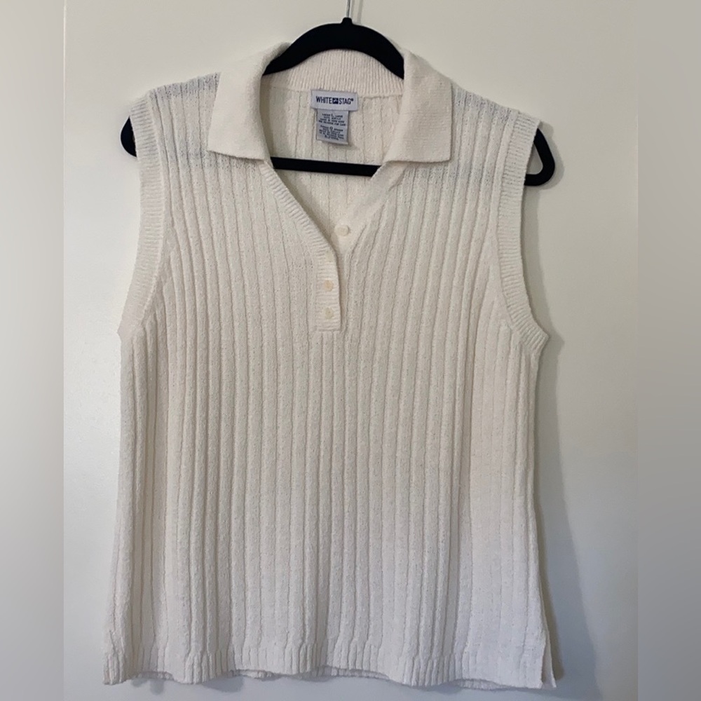 White Stag Sweater Vest- size Large
